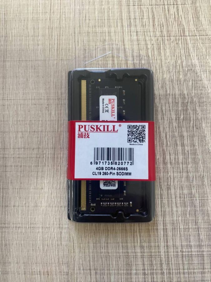 Б/В New оперативна пам'ять для ноутбука PUSKILL 4 GB DDR4-2666S CL19 260-Pin SODIMM [ProductHub SKU M_21]