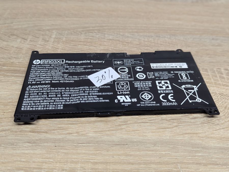 Б/В Оригінальна акумуляторна батарея HP RRO3XL [ProductHub SKU HP RRO3XL]