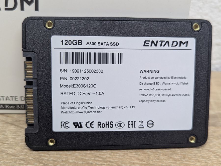 Б/В SSD Entadm 120 Gb 2.5" Rve.3.0 6Gb/s [ProductHub SKU SSD Entadm 120 Gb]