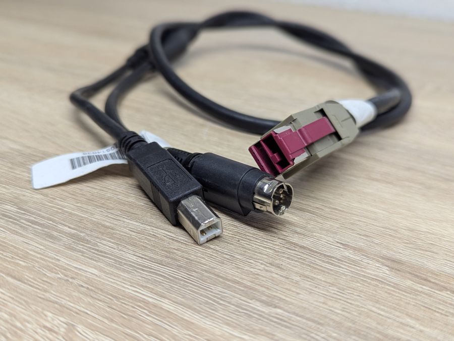 Б/В Кабель живлення для термопринтера 3 Pin usb-кабель с 3Pin Din + USB B [ProductHub SKU 3Pin Din]
