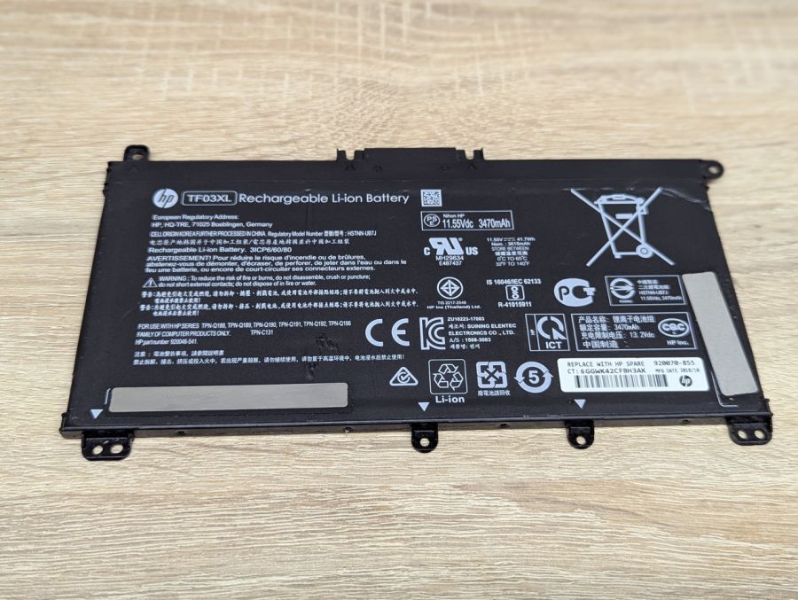Б/В Оригінальна акумуляторна батарея HP TF03XL [ProductHub SKU TF03XL-20]