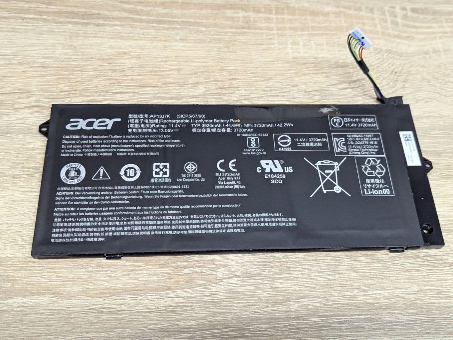 Б/В Оригінальна акумуляторна батарея Acer AP13J7K [ProductHub SKU AP13J7K-30]