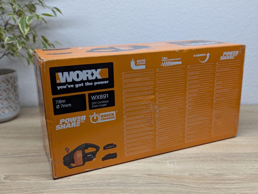 Новий Акумуляторний прочищувач каналізаційних труб Worx WX891 [ProductHub SKU WX891]