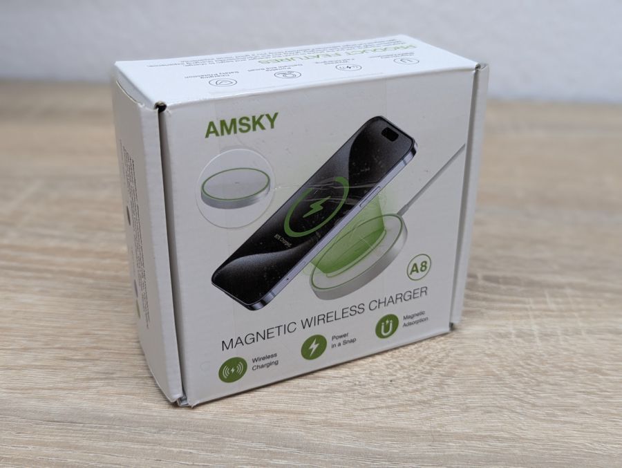 Новий Магнітний бездротовий зарядний пристрій AMSKY A8 [ProductHub SKU AMSKY-A8]