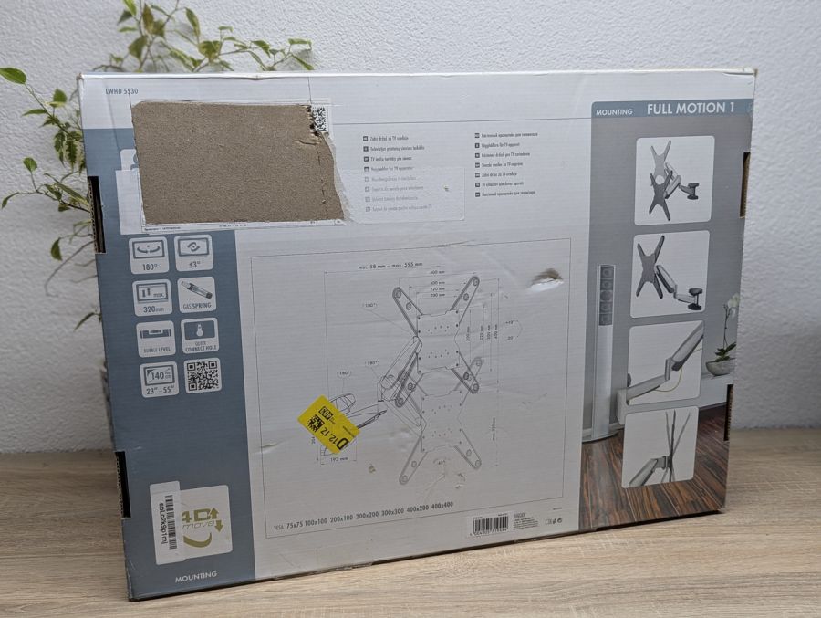 Новий Кріплення для телевізора Schwaiger Full Motion 1 LWHD5530 [ProductHub SKU LWHD5530]