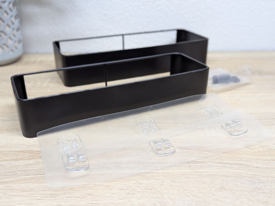 Новий 2 самоклеючі полиці для душу Kitsure Shower Caddy KI4027 [ProductHub SKU Kitsure2]