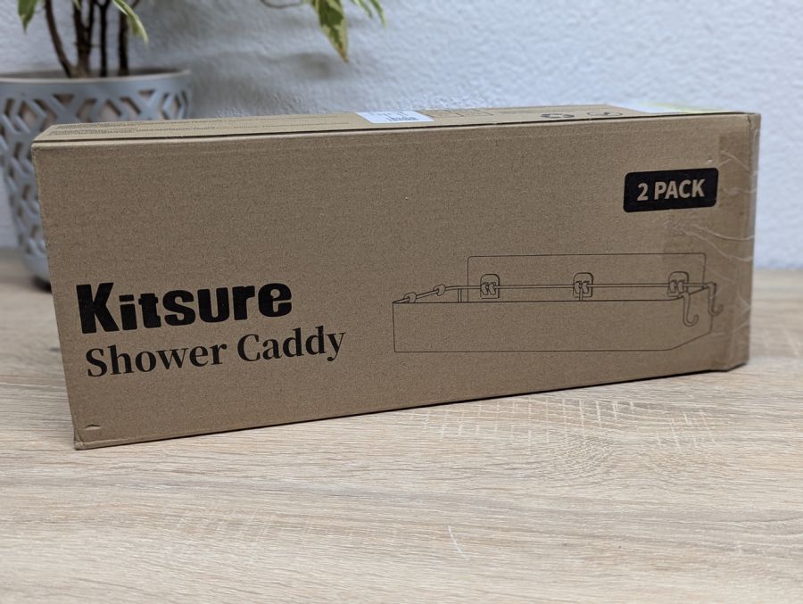 Новий 2 самоклеючі полиці для душу Kitsure Shower Caddy KI4027 [ProductHub SKU Kitsure2]