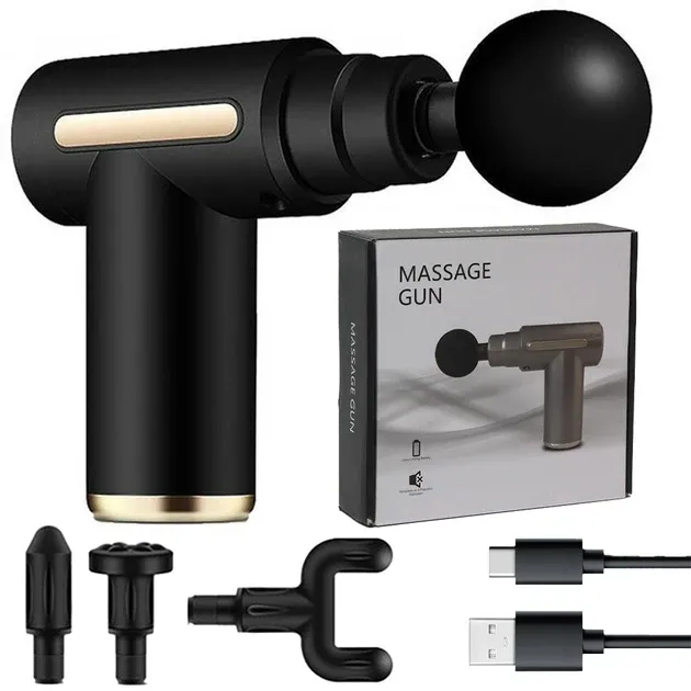 Новий Перкусійний масажер Massage Gun Black-JM02 [ProductHub SKU JM02(2)]
