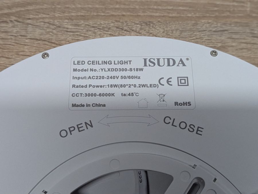 Новий Cвітлодіодний стельовий світильник ISUDA, модель YLXDD300-S18W [ProductHub SKU S18W(10)]