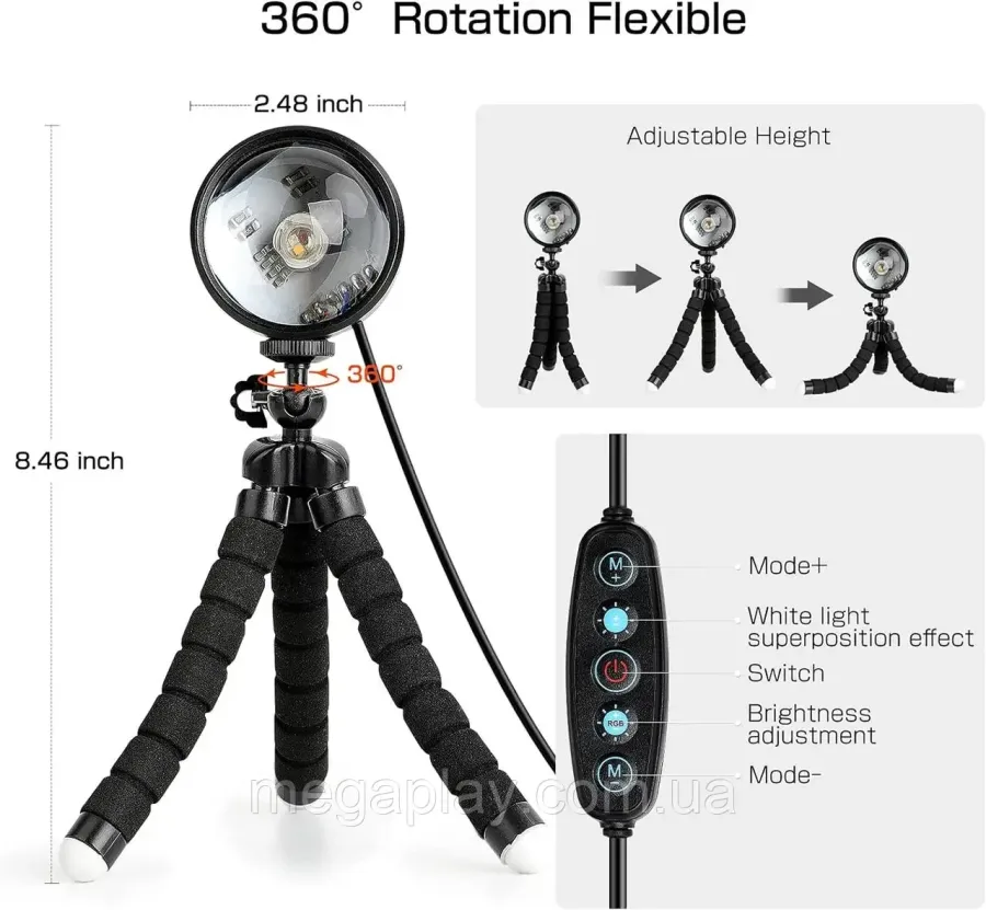 Новий Проекційна RGB лампа Rainbow Projector Lamp G201 [ProductHub SKU G201(11)]