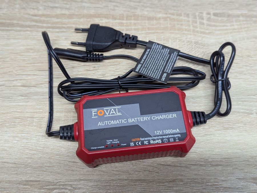 Новий Зарядний пристрій Foval Automatic Trickle Battery Charger 12V 1000mA [ProductHub SKU Foval(12)]