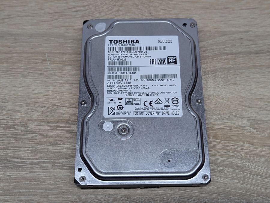 Б/В Жорсткий диск Toshiba DT01ACA100 1.0 ТБ [ProductHub SKU 1ACA100]