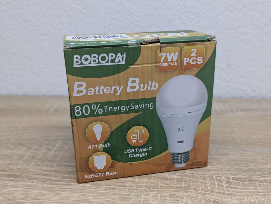 Новий Акумуляторні світлодіодні лампи BOBOPAI 2шт 7 Вт,2600 мАг,E27 [ProductHub SKU 77701(20)]
