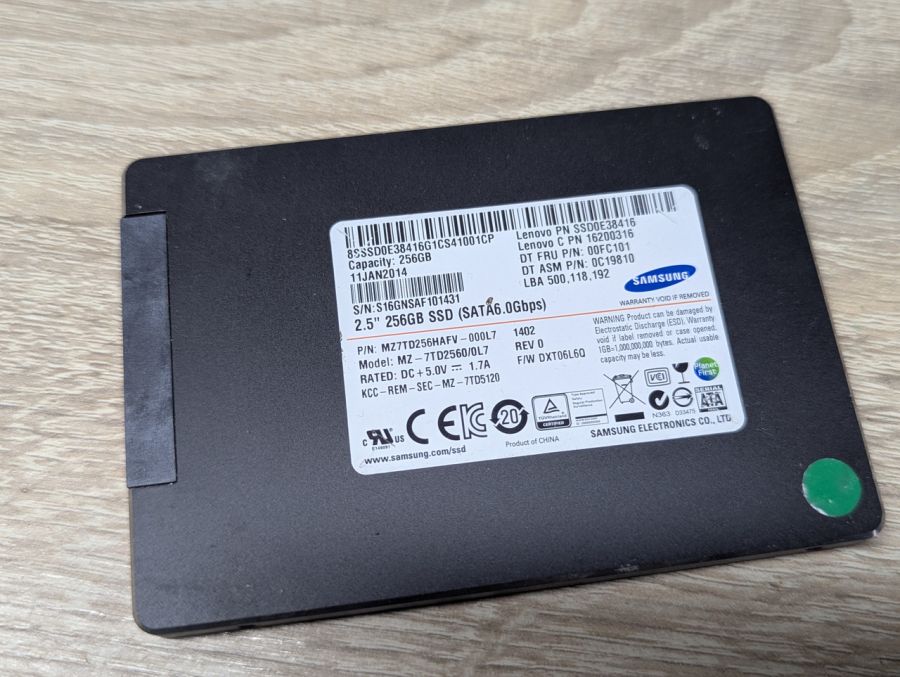Б/В SSD Samsung PM841 256Gb 2.5" [ProductHub SKU MZ7TD256]