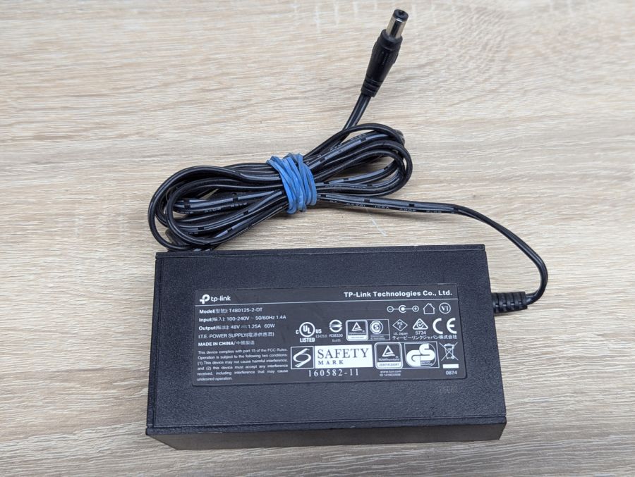Б/В Адаптер живлення TP-Link T480125-2-DT,60 Вт,48 В,1.25 А, 5.5x 2.1 мм [ProductHub SKU T480125]
