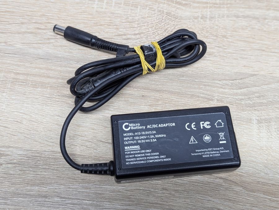 Б/В Блок живлення MicroBattery,65 Вт,18.5V/3.5A,7.4x5.0 мм [ProductHub SKU A12-18.5V]