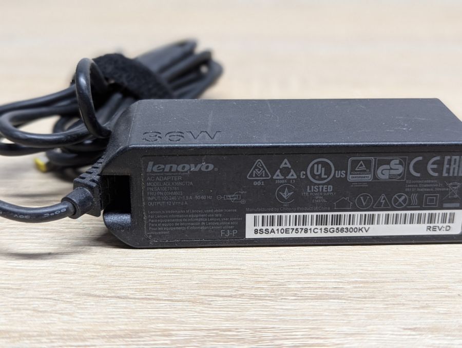 Б/В Блок живлення Lenovo 36W,12V,3A,Mini Slim Tip [ProductHub SKU ADLX36NC]