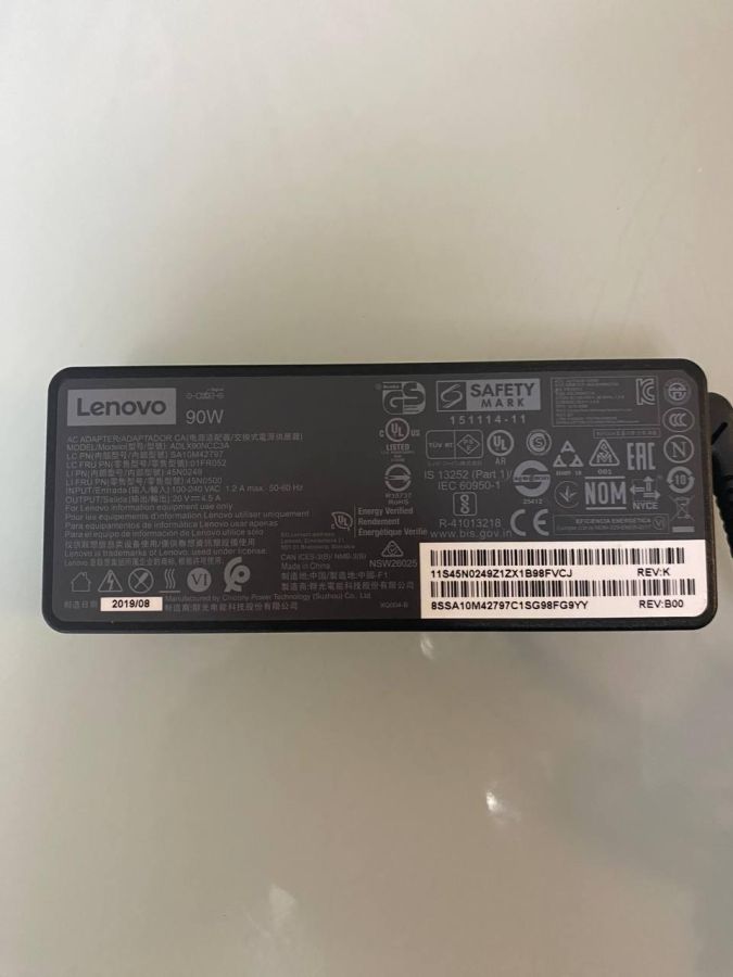 Б/В Lenovo USB+pin 20V, 90w