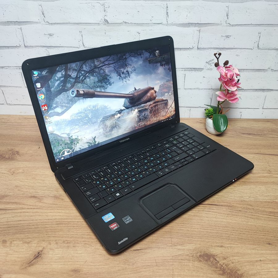 Ноутбук Б/В Toshiba Satellite C870-190 17, Intel Core i5-3210M, DDR3 8 GB, SSD 128GB, AMD Radeon HD 7500, 17.3" HD