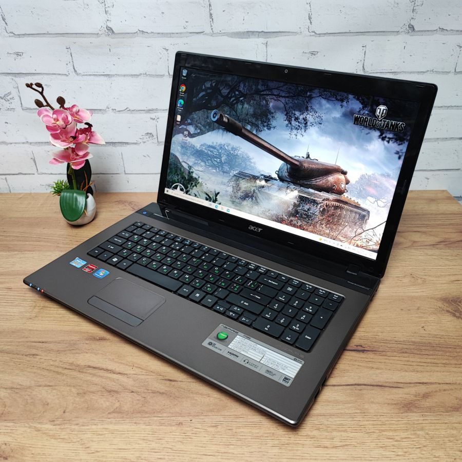 Ноутбук Б/В Acer Aspire 7750G, Intel Core i7-2630QM, DDR3 8 GB, SSD 128GB + HDD 500GB, AMD Radeon 6600 2Gb, 17.3"