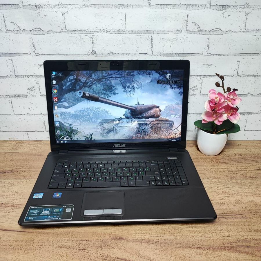 Ноутбук Б/В ASUS K73E, Intel Core i3-2430M, DDR3 8 GB, SSD 128GB + HDD 500GB, 17.3" HD