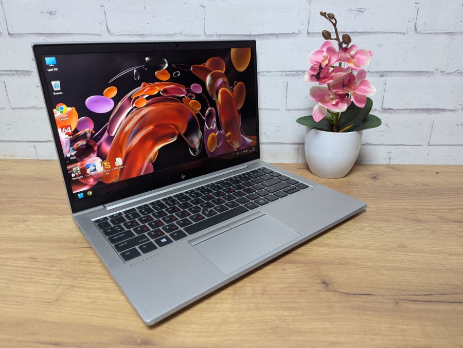 Уцінка! Ноутбук Б/В HP EliteBook 845 G7, AMD Ryzen 5 PRO, DDR4 16 GB, SSD 256GB, AMD Radeon Graphics, 14" Full HD Сенсор