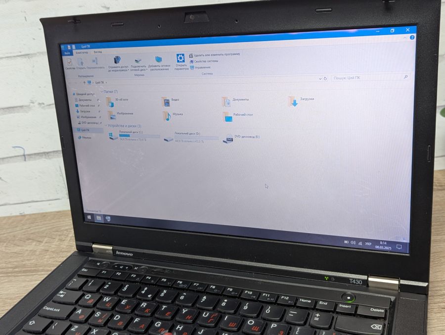 Уцінка! Ноутбук Б/В Lenovo Think Pad T430, Intel Core i5-3320M, DDR3 8 GB, SSD 128GB, 14" HD