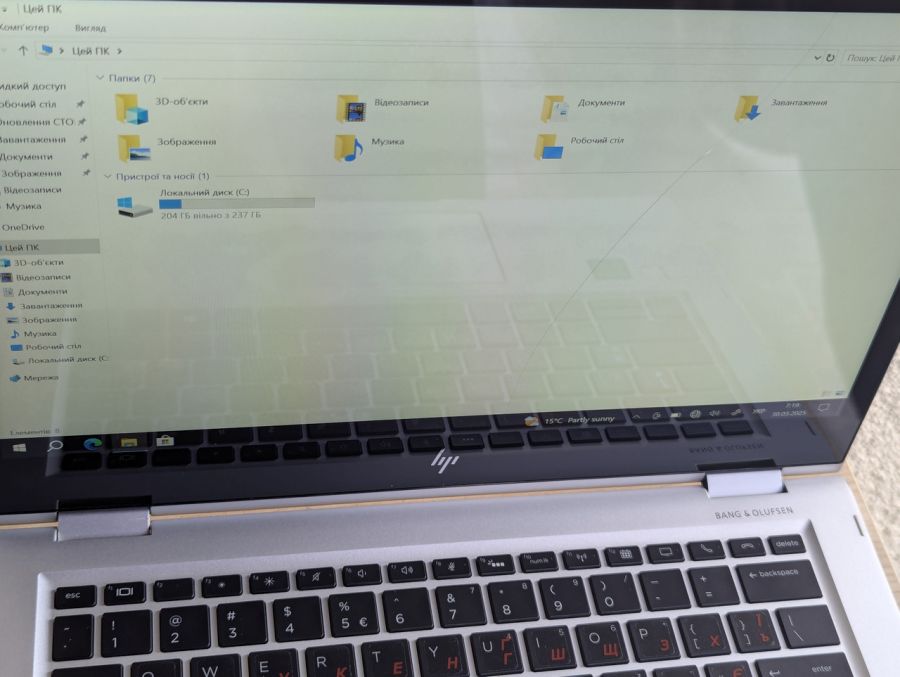 Уцінка! Ноутбук Б/В HP EliteBook X360 1030 G2, Intel Core i5-7300U, DDR4 8 GB, SSD 256GB, 13" Full HD Сенсор