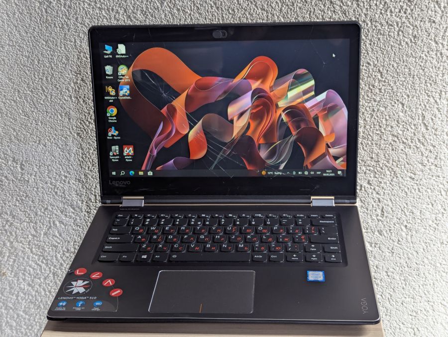 Уцінка! Ноутбук Б/В Lenovo Yoga 510, Intel Core i3-6006U, DDR4 8 GB, SSD 128GB, 14" Full HD Сенсор