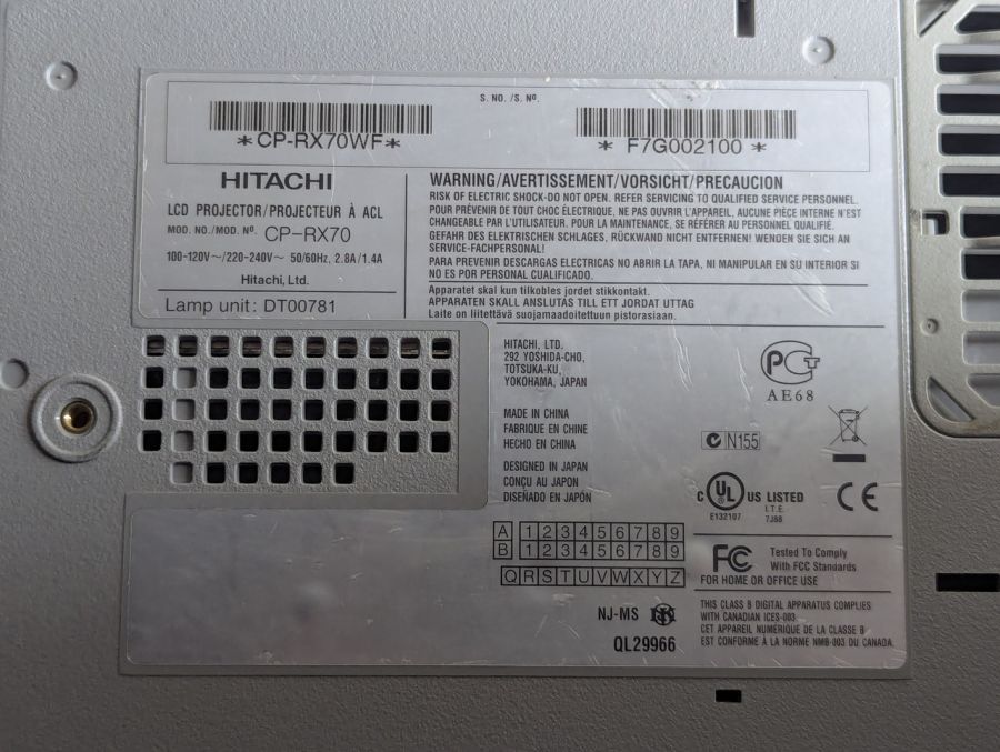 Б/В Проектор HITACHI CP-RX70