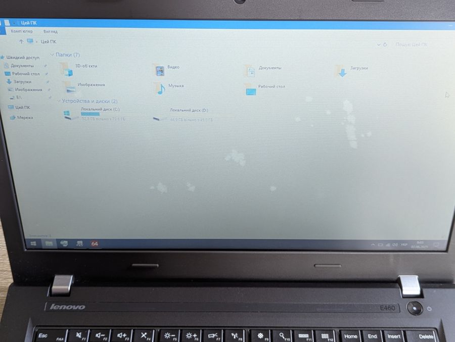 Уцінка! Ноутбук Б/В Lenovo ThinkPad E460, Intel Core i5-6200U, DDR3 8 GB, SSD 128GB, 14" HD