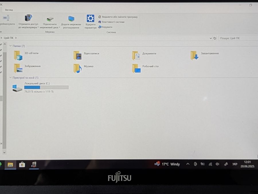 Уцінка! Ноутбук Б/В Fujitsu T937, Intel Core i5-7300U, DDR4 8 GB, SSD 128GB, 13" Full HD Сенсор