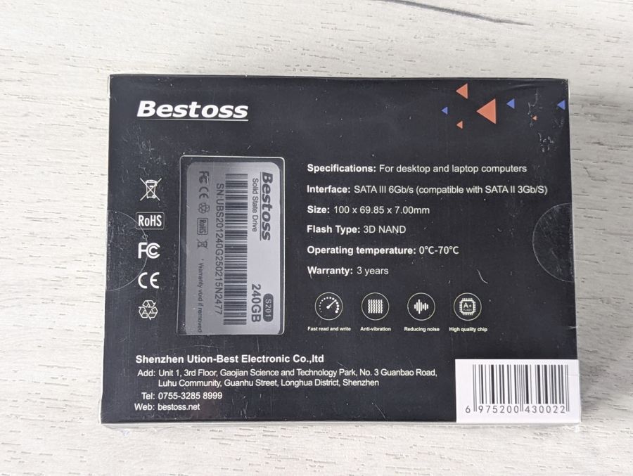 Б/В SSD Bestoss 240 Gb 2.5"
