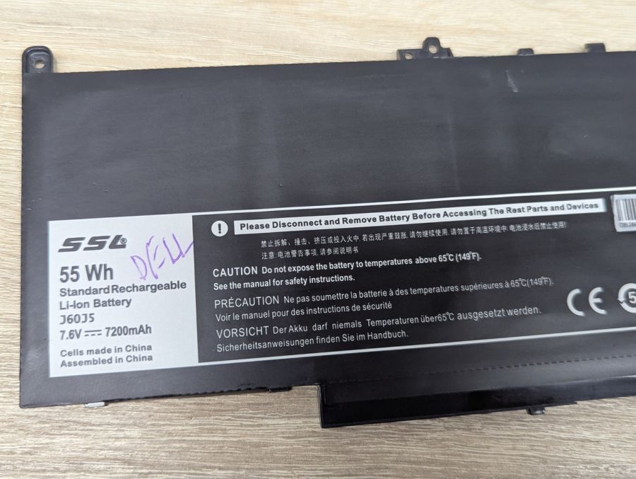 Б/В Оригінальна акумуляторна батарея Dell J60J5 [ProductHub SKU J60J5-55]
