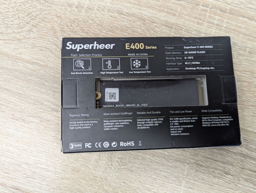 Б/В SSD M2/NVMe Superheer E400 128 Gb
