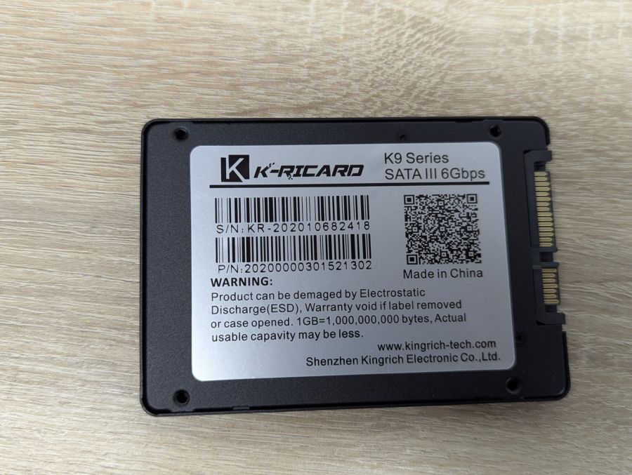 Б/В SSD K-Ricard K9 512 Gb 2.5*