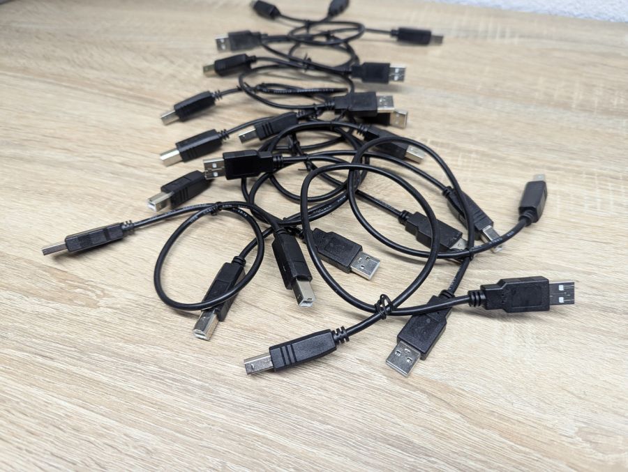Б/В Кабель для принтера USB А-> USB B з феритами (квадратний)
