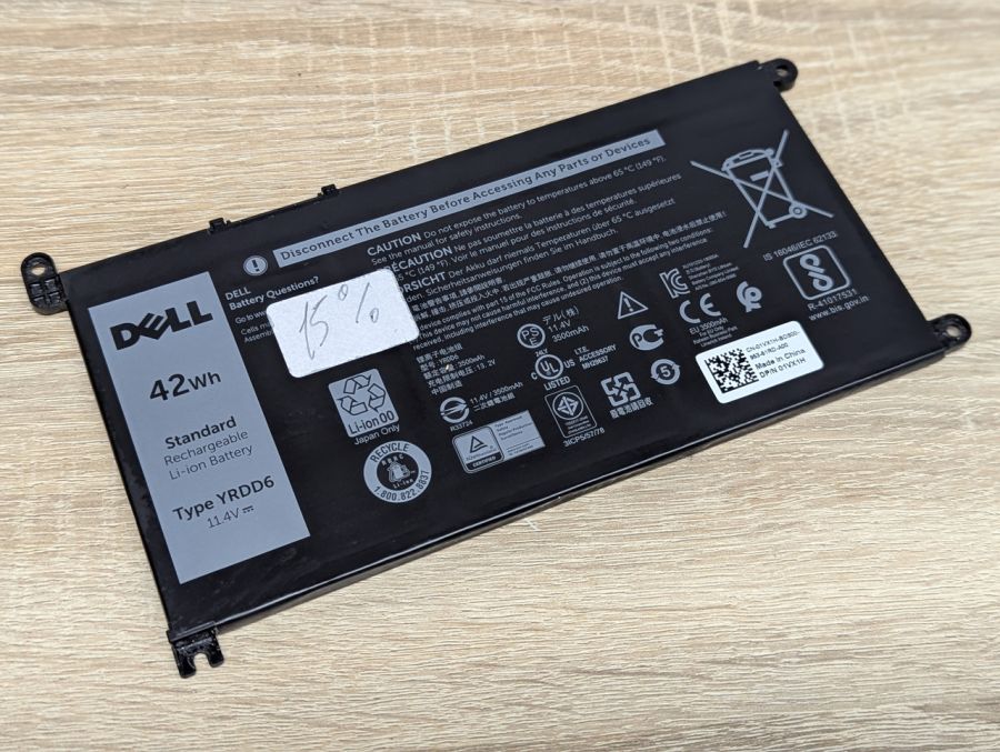 Б/В Оригінальна акумуляторна батарея Dell YRDD6
