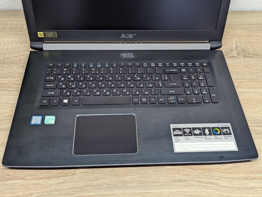 Ноутбук Б/В Acer Aspire A517 51G, Intel Core i7-8550U, DDR4 12 GB, SSD 128GB + HDD 512GB, 17"