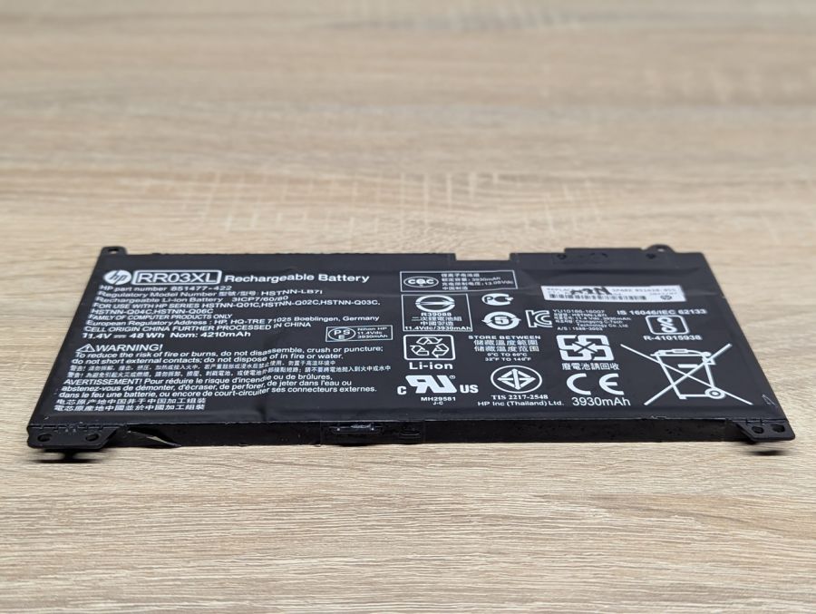 Б/В Оригінальна акумуляторна батарея HP RR03XL [ProductHub SKU RR03XL-20]