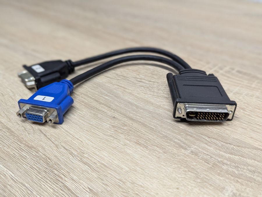 Б/В Кабель перехідник Molex DMS-59 - 2xVGA