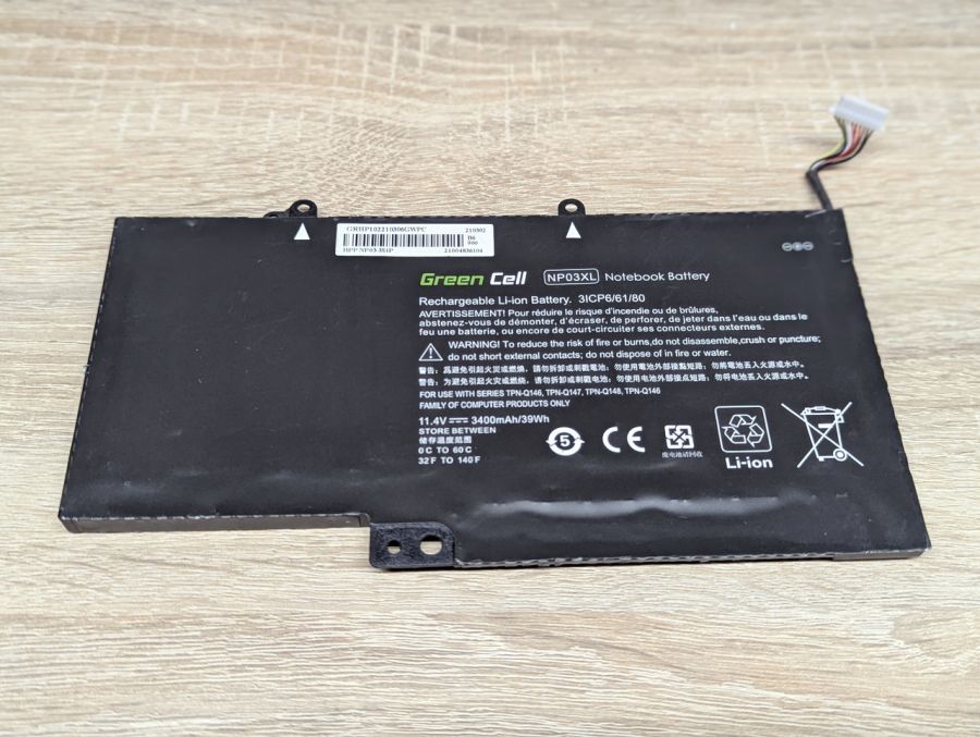 Б/В Акумуляторна батарея Green Cell NP03XL (HP)
