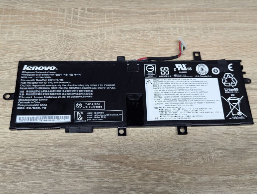 Б/В Оригінальна акумуляторна батарея Lenovo SB10F46442 (00HW004)