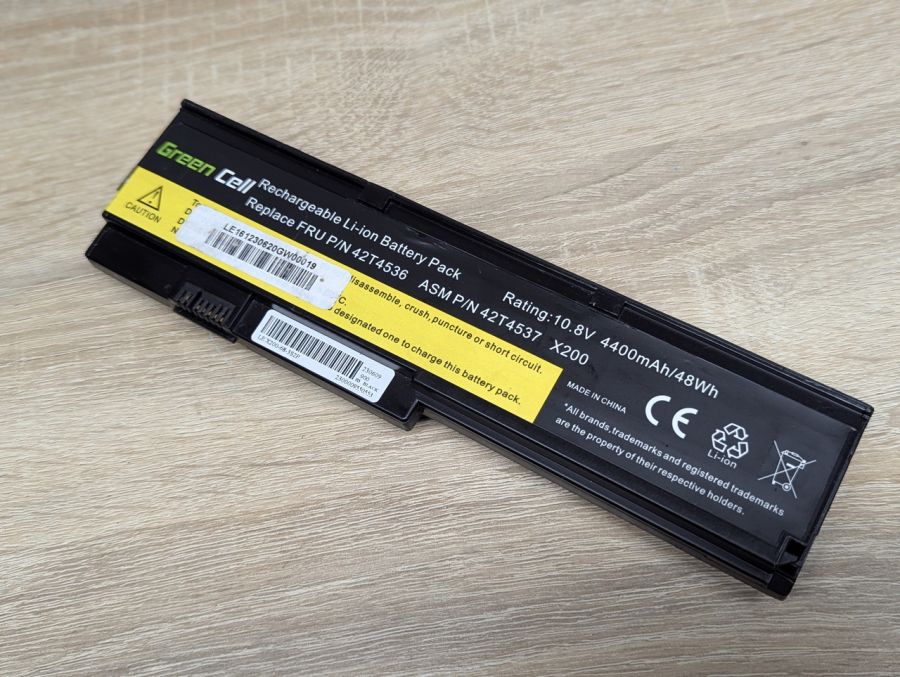 Б/В Акумуляторна батарея Green Cell 42T4536 (42T4537) (lenovo) [ProductHub SKU 42T4536]