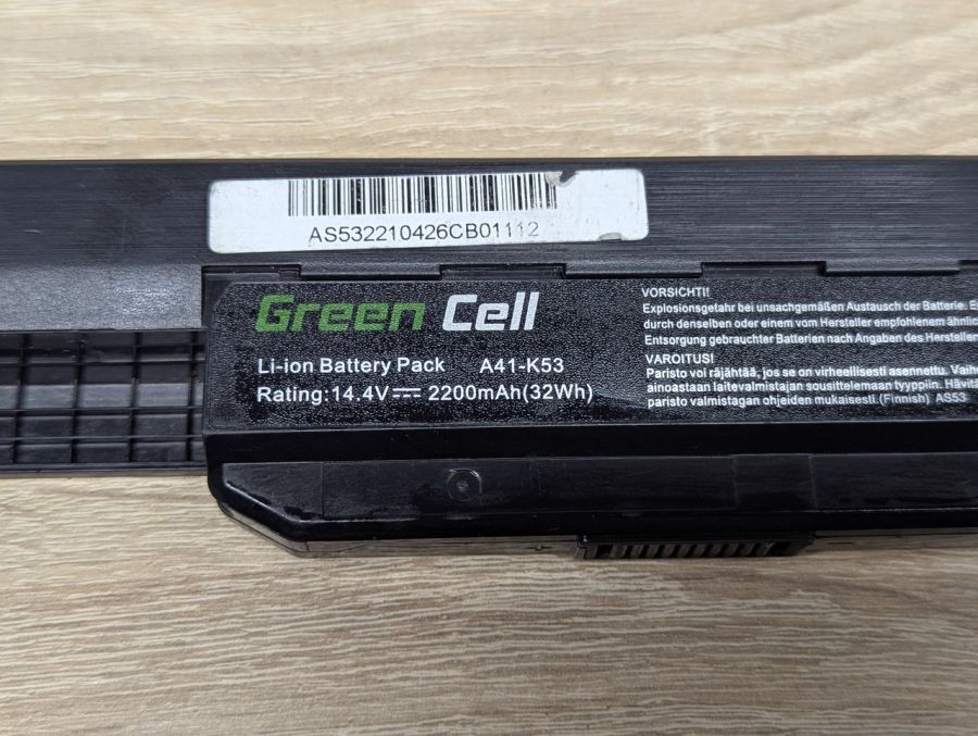 Б/В Акумуляторна батарея Green Cell A41-K53