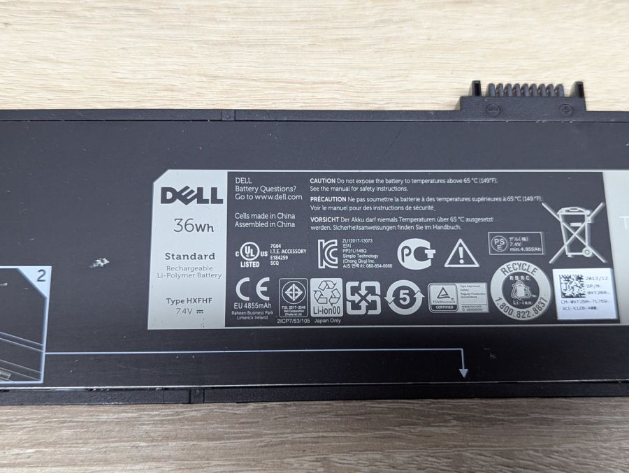 Б/В Оригінальна акумуляторна батарея Dell HXFHF [ProductHub SKU HXFHF]