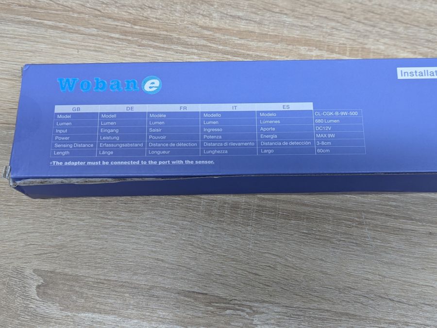 Новий Світлодіодна лінійка Wobane 60см 230V 9W 6000К IP44