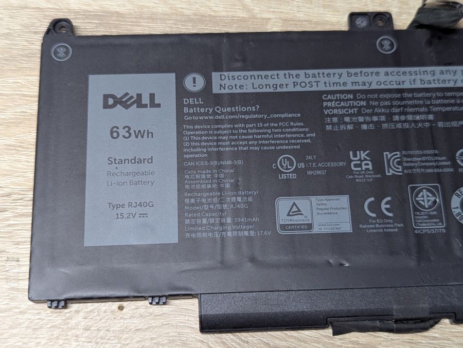 Б/В Оригінальна акумуляторна батарея Dell RJ40G [ProductHub SKU RJ40G]