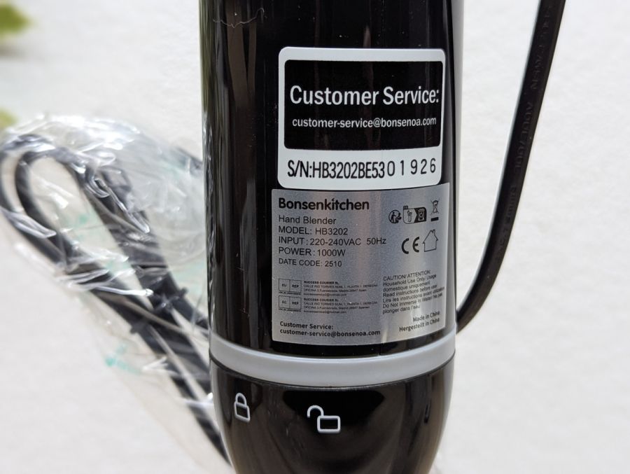 Новий Ручний блендер 3-в-1 Bonsenkitchen HB3202
