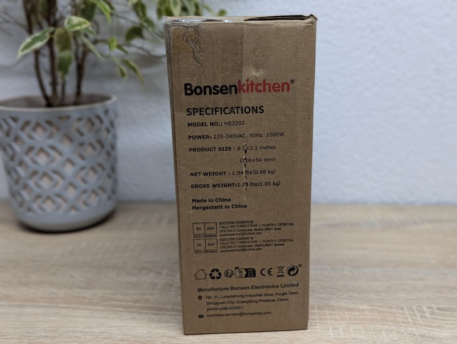 Новий Ручний блендер 3-в-1 Bonsenkitchen HB3202